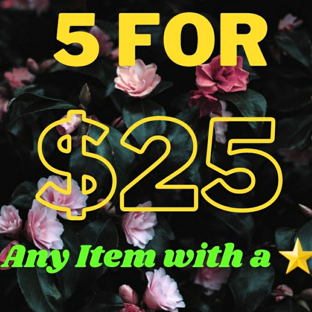 ⭐ 5 For $25 Sale ⭐ Plus discounted shipping!